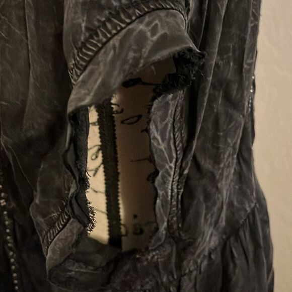 Zadig & Voltaire Rastana Black Distressed Detailed Dress Minimalist Pockets - Picture 12 of 16